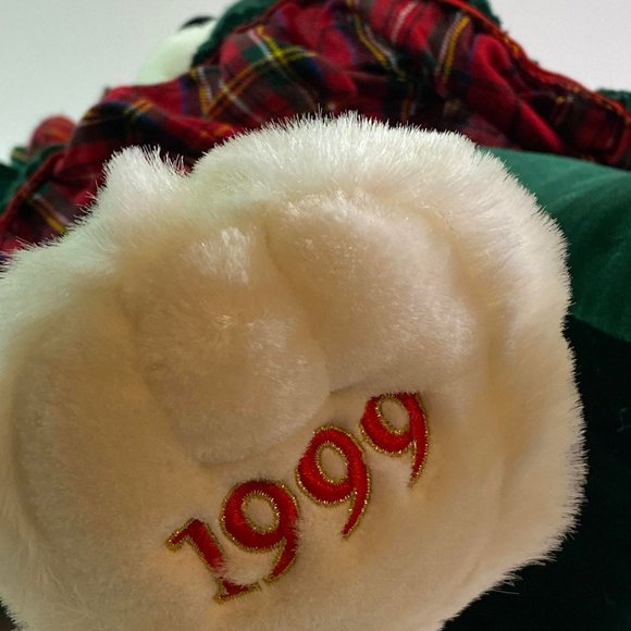 Vintage 1999 16" Snowflake White Christmas Teddy Bear Plush Stuffed Animal, Girl - Picture 12 of 12